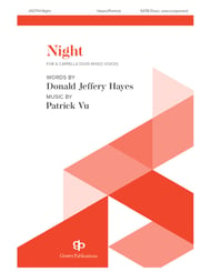 Night SATB choral sheet music cover Thumbnail